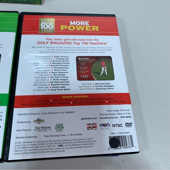 DVD box set of 3- Golf Magazine Top 100 teachers in America- The More Series - Picture 5 of 11